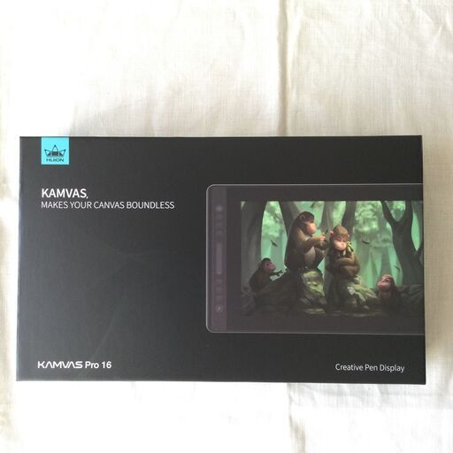 【ほぼ新品】HUION 液タブKamvas Pro16 15.6インチ アンチグレアガラス フルラミネーションデイスプレ  純正スタンド付き＋おまけ有り