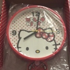 ハローキティ 振り子壁掛け時計  新古品の画像