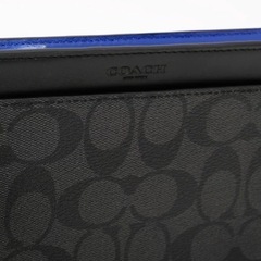  コーチ COACH クラッチバッグ ブラック×グレー×ブルー の画像
