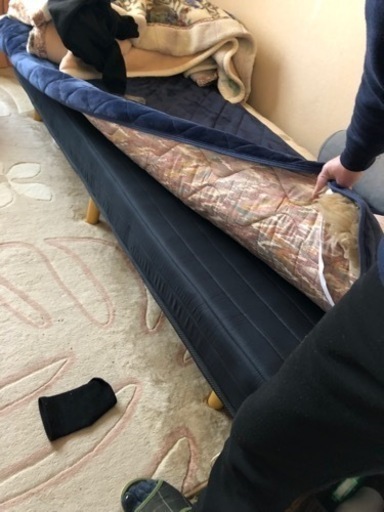 シングルベッド　マットレス一体型　