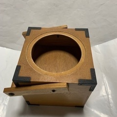 和風、レトロ、アンテーク、木製手提小物入れの画像