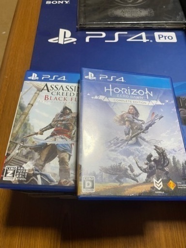 【取来優遇超お得】ps4pro本体とソフト2本　充電冷却スタンドセット