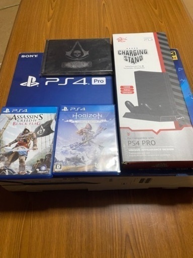 【取来優遇超お得】ps4pro本体とソフト2本　充電冷却スタンドセット