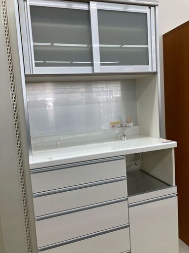 ﾚﾝｼﾞﾎﾞｰﾄﾞ　Pamouna　2枚ｽﾗｲﾄﾞ扉　ﾎﾜｲﾄ