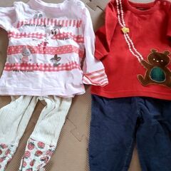 80サイズ　女の子の服　の画像