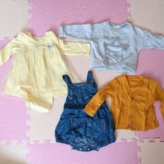 子供服　サイズ80　女の子　ダウンジャケット付