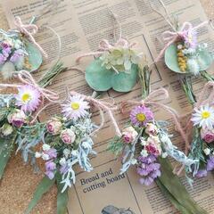 手作りドライフラワーガーランド