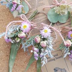 手作りドライフラワーガーランドの画像