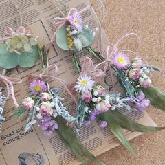 手作りドライフラワーガーランドの画像