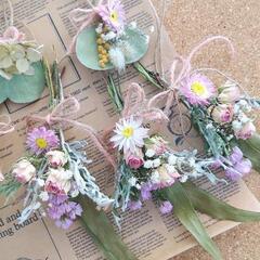 手作りドライフラワーガーランドの画像