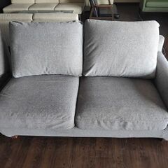 NOYES　グレー布張り　コーナーソファー３点セット『良品中古』 　【リサイクルショップサルフ】の画像