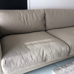 【無印良品】2.5シーター　ベージュソファ　フェザーの画像
