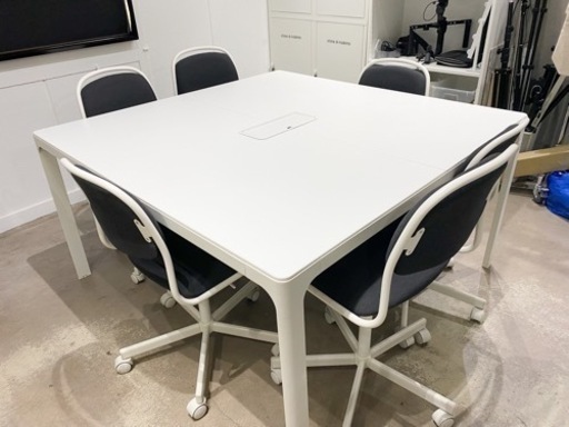 【お渡し済み】IKEA家具 BEKANTデスク & ÖRFJÄLL 回転チェア6脚