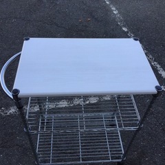 ★状態良好★木目調キッチンワゴン の画像