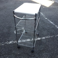 ★状態良好★木目調キッチンワゴン の画像