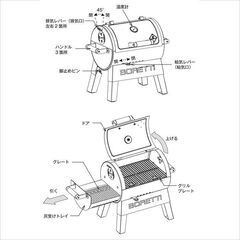 【 テルツォ TERZO 】 ボレッティ グリル バーべキュー 家庭用 炭 チャコールBBQグリル バルコニー 庭 キャンプ アウトドア の画像