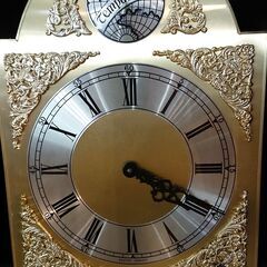 価格見直しました！Tempus Fugit｜ドイツ製｜螺鈿細工｜重錘式振子時計｜ホールクロック｜ジャンク品扱いの画像
