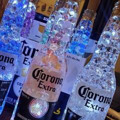 コロナビールの空き瓶を利用したイルミネーション