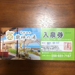 琉球温泉龍神の湯入泉券