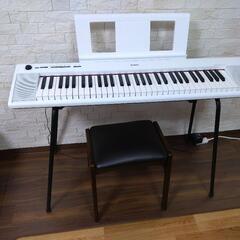 【美品】YAMAHA- NP-12WH 電子ピアノ　スタンド譜面...