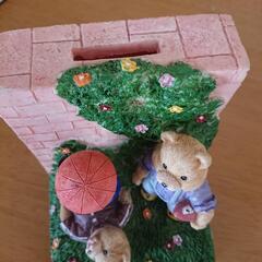 熊 小物入れ&貯金箱セットの画像