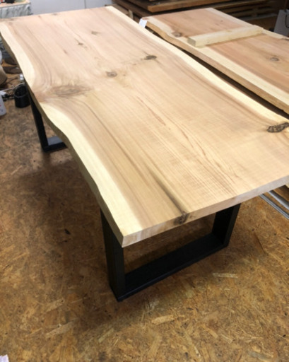 値下げ 大特価 銘木 秋田杉 W170サイズ 無垢一枚板ダイニングテーブル 近場配送無料☆