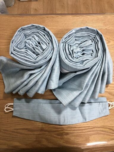 【1/23お値下げ！】【ニトリカーテン⑥】遮光2級・防炎・50サイズカーテン(パレット3 ターコイズブルー 100X190X2)