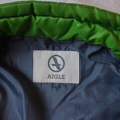 【中古】　AIGLE　薄手のキルティングアウター　明るいグリーン　Ｓサイズの画像