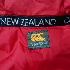 【中古】　CANTERBURY　ダウンベスト　赤　140の画像