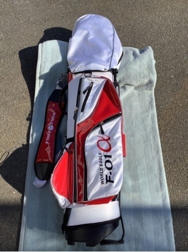 ワールドイーグルF-01αホワイトレッドバッグVer. メンズクラブセット　リサイクルショップ宮崎屋　佐土原店　22.7.9F