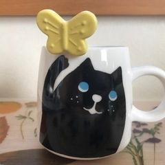 黒猫　カップ&スプーンセット
