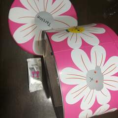 ★Tartine（タルティン）★ピンクの缶入★空き缶★「タルティンミックス缶」大　Lサイズ　　ブロンコクーポンの画像