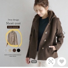 2way レディースコート　ショートコート　ジャケット