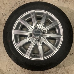 🌈155/65R14 7分山ラジアルタイヤ、アルミ1本　