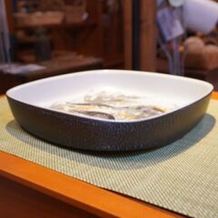 デンマーク王室御用達、Royal Copenhagen(ロイヤルコペンハーゲン)のBACA(バッカ)シリーズ、イヴァン・ワイスデザインの角皿♪北欧らしい色合いのヴィンテージプレート。ディスプレイにも！BK310の画像