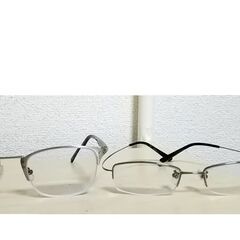 度付きメガネ　ハーフリム　2個セット