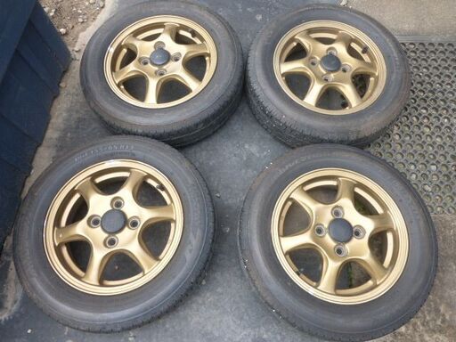 スバル純正ホイール　塗装済み　＋155/65R13　BSタイヤつき　サンバー　プレオ