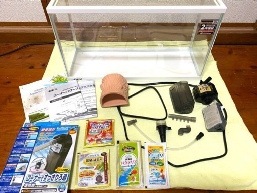 ⭐︎お値下げ⭐︎【45cm水槽\u0026ポンプほかオマケ付】⭐︎1か月のみ使用のほぼ新品⭐︎
