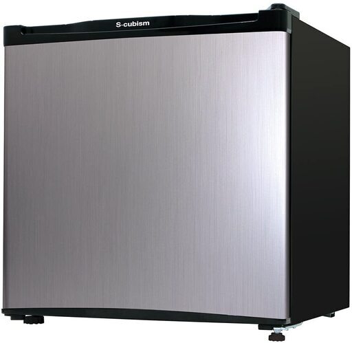 エスキュービズム 1ドア冷蔵庫 WR-1046SL シルバーヘアライン 46L WR-1046SL