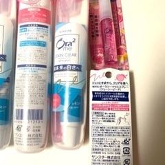 サンスター　システマ　オーラ　旅行　会社　オフィス　ora2 ハンディセット　ステインクリア　歯周　薬用　デンタル　ミント　歯ブラシ　歯磨き粉セット　ピンク　携帯の画像