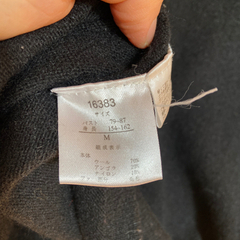 ファー付き　セーター　黒の画像