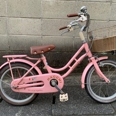 【子供車】16インチ　ブリヂストン製　ハッチ　(定価33000円...