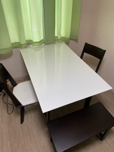 ☆ニトリ ダイニングテーブルセット 椅子2脚 ベンチ1脚☆