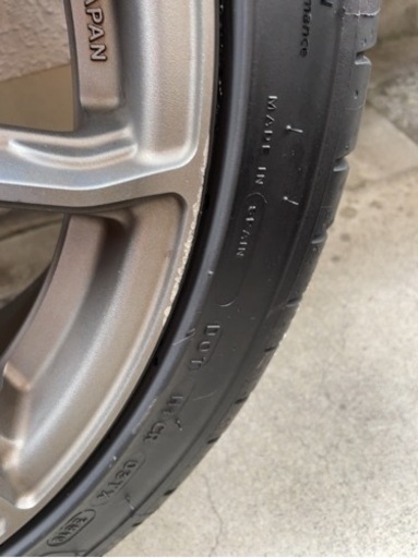 レイズ57getter  7.5j +50 r18 スポーツタイヤ付き