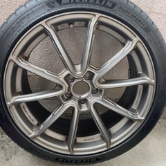 レイズ57getter  7.5j +50 r18 スポーツタイヤ付き