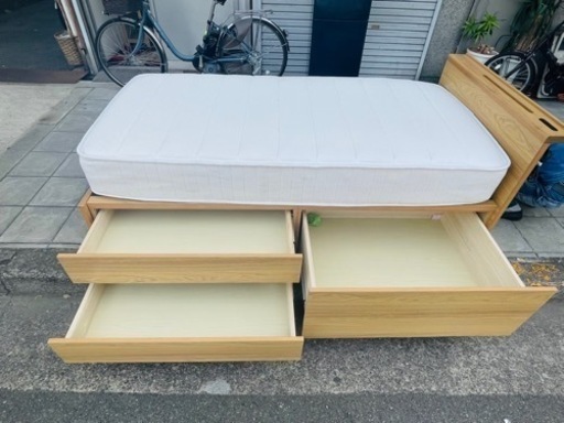 シングルベッド収納付きNITORIマットレスセット