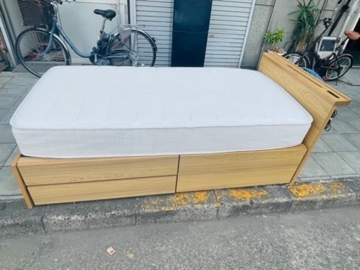 シングルベッド収納付きNITORIマットレスセット