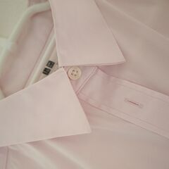 ユニクロ、美品、レディース、スーピマコットンストレッチシャツ、ライトピンク、Sサイズ、クリーニング済みの画像