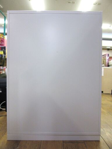 スチールキャビネット 書庫 ホワイト 幅80×奥40×高110cm オフィス 家具 事務用品 3段 鍵付き 観音開き 札幌 厚別店