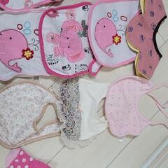 女の子用 よだけかけ10枚と靴下